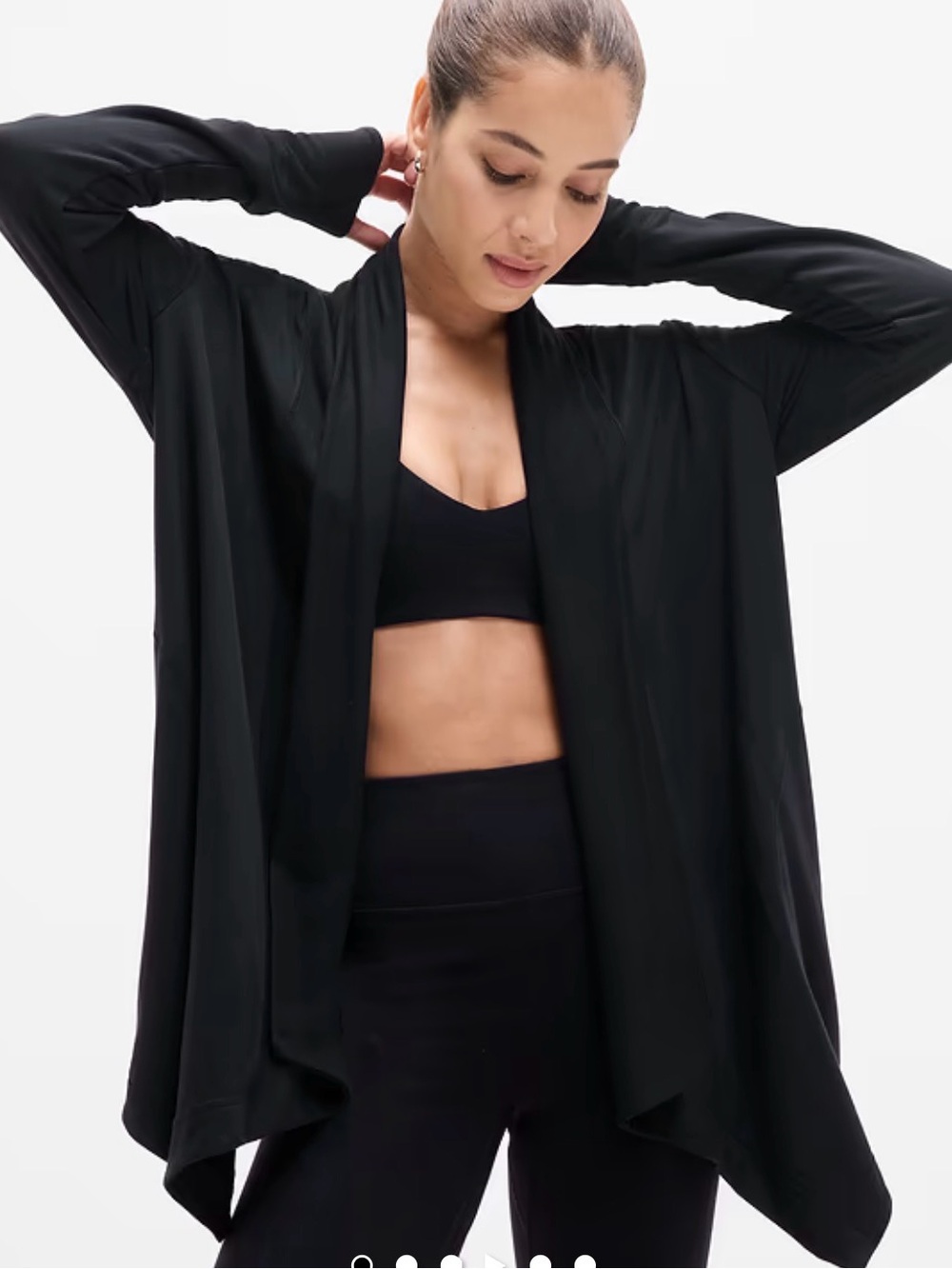 Athleta Pranayama Restore Wrap in Black - Large Tall - LIKE NEW